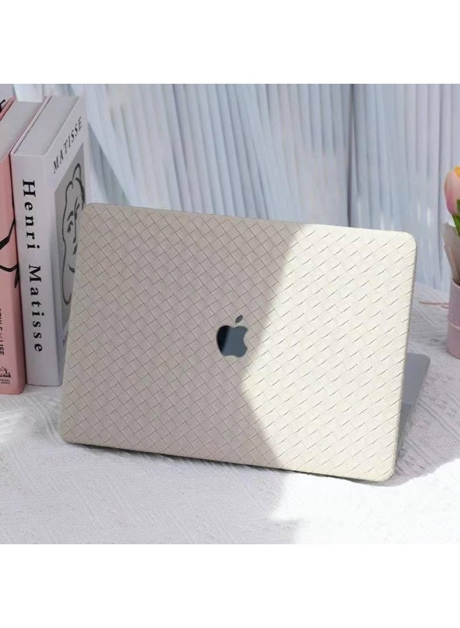 Woven Leather Hard Case for MacBook Pro 13 Inch (Models 2016 2017 2018 2019 2020 & M1 2020),Compatible with A1708 A1706 A1989 A2159 A2251 A2289 A2338, Slim Scratch Resistant Laptop Cover (Gold) - Image 2